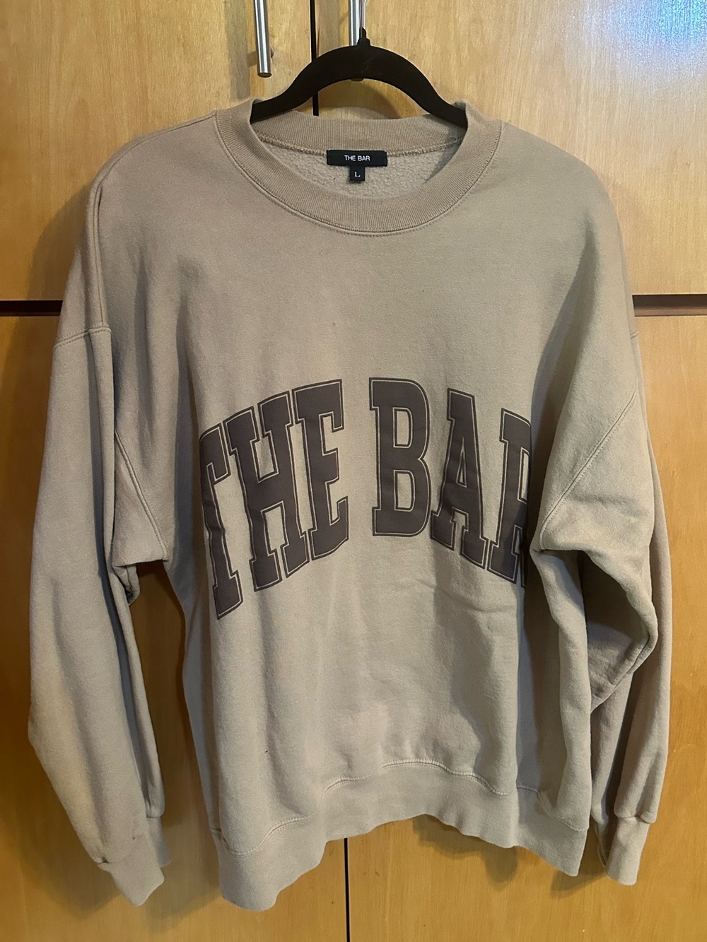 THE BAR Varsity Sweatshirt in Chocolate Chip - Picture 4 of 7